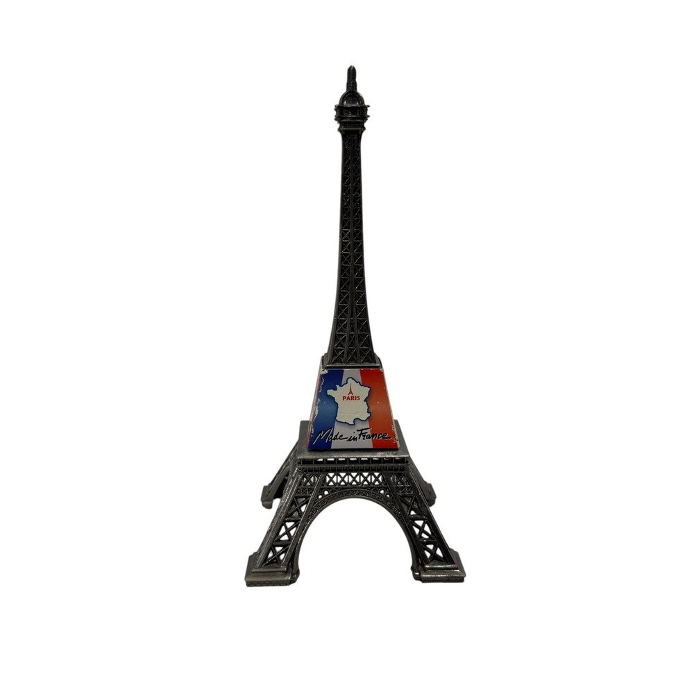 Vintage Metal Eiffel Tower French Statue Paris France Souvenir Desk Decor 6 Inch